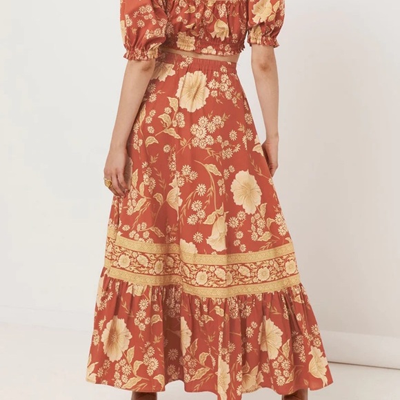 Spell Sloan Maxi Skirt in Ochre SZ XS NWT - Picture 5 of 11